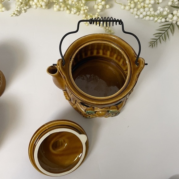 Teapot 1950’s Toby Style Set Japan Ben Franklin Cream Sugar - Picture 12 of 17